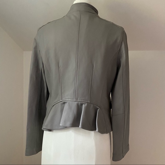 Jigsaw Leather Jacket, Sz L - Picture 3 of 9